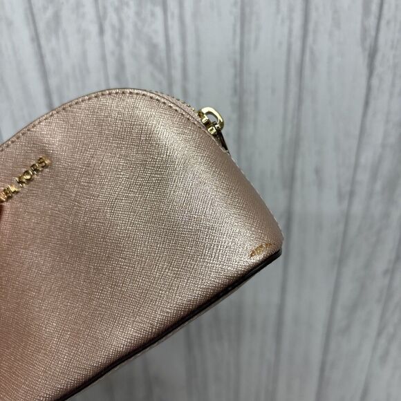 Womens Michael Kors Alex Small Travel Pouch Pink Glitter - Picture 7 of 11